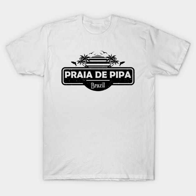 Praia De Pipa Beach Brazil, Palm Trees Sunset Summer T-Shirt by Jahmar Anderson